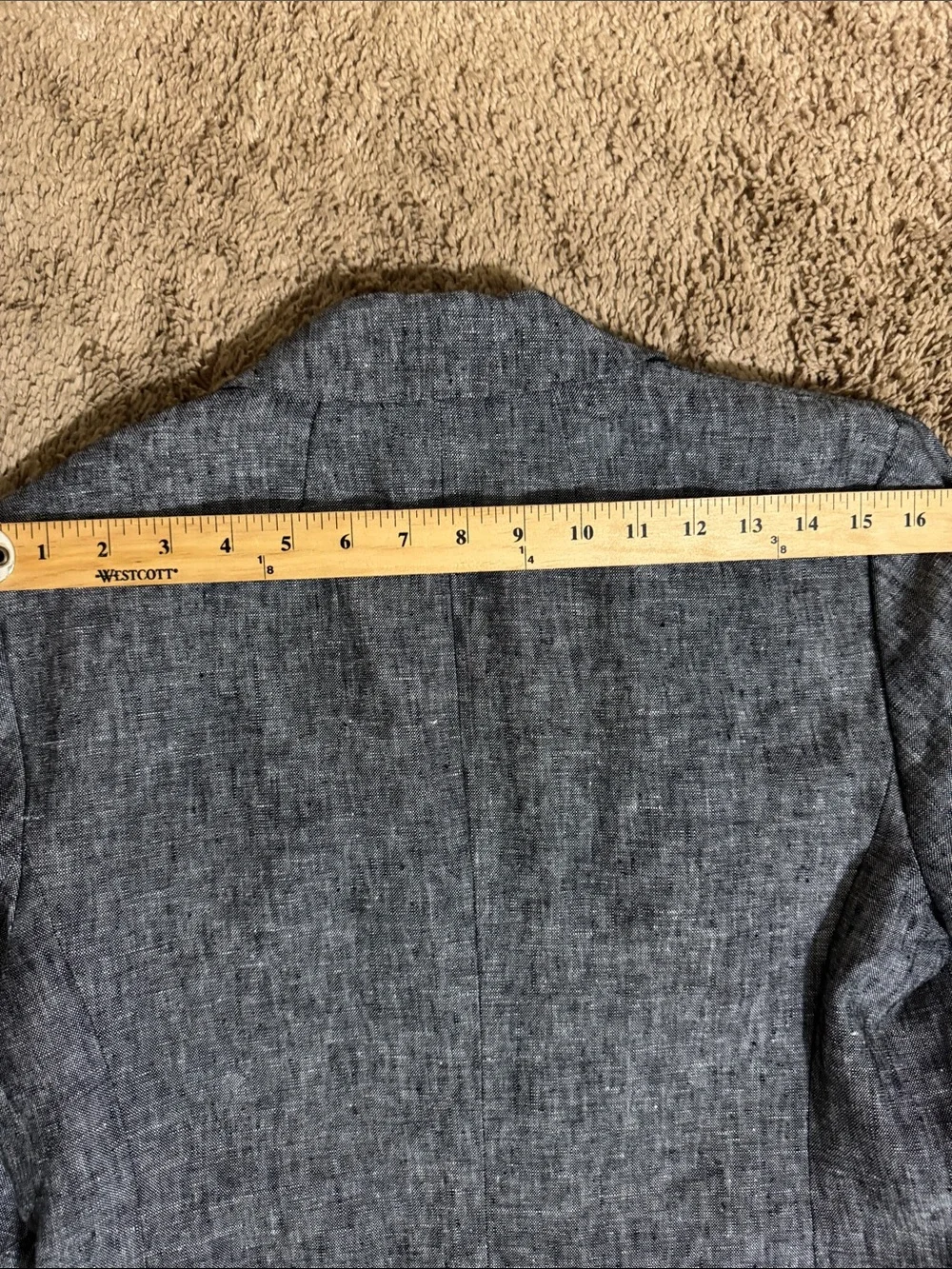 J. Crew Heather Gray Linen Single-Button Blazer Womens size 10 Career Minimalist